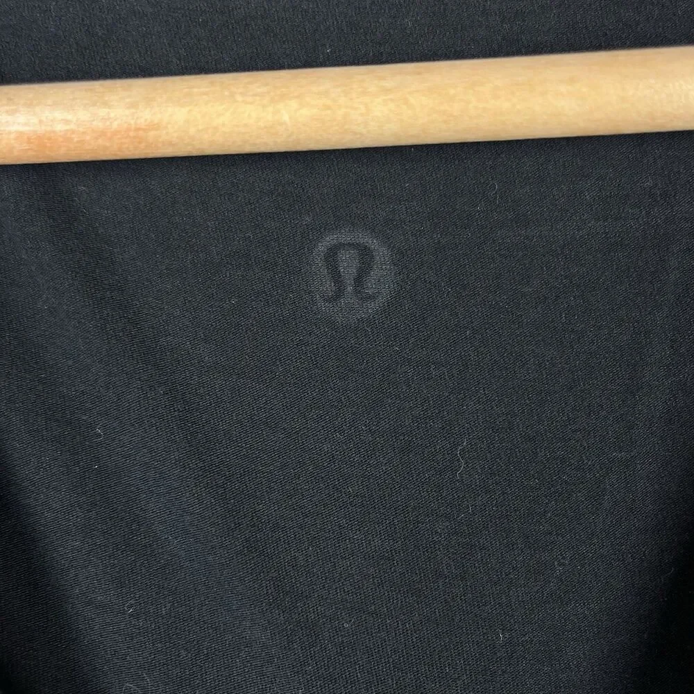 Lululemon Black V-Neck Tank Top Sleeveless Long Athletic Yoga Women’s Wrap Front